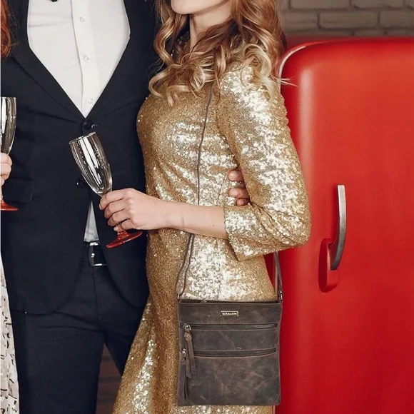 Leather ESTALON Crossbody Bags/Bifold Wallet set - Picture 13 of 15